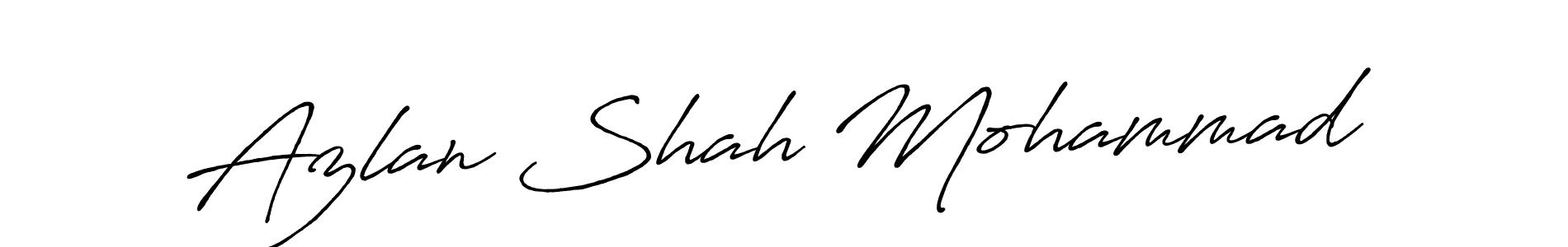 Antro_Vectra_Bolder is a professional signature style that is perfect for those who want to add a touch of class to their signature. It is also a great choice for those who want to make their signature more unique. Get Azlan Shah Mohammad name to fancy signature for free. Azlan Shah Mohammad signature style 7 images and pictures png