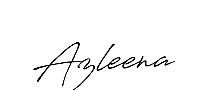 Make a beautiful signature design for name Azleena. With this signature (Antro_Vectra_Bolder) style, you can create a handwritten signature for free. Azleena signature style 7 images and pictures png