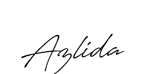 How to make Azlida name signature. Use Antro_Vectra_Bolder style for creating short signs online. This is the latest handwritten sign. Azlida signature style 7 images and pictures png