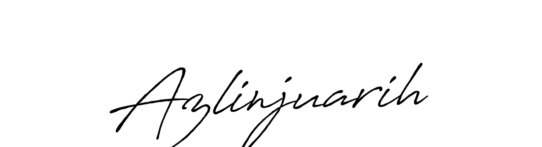 if you are searching for the best signature style for your name Azlinjuarih. so please give up your signature search. here we have designed multiple signature styles  using Antro_Vectra_Bolder. Azlinjuarih signature style 7 images and pictures png