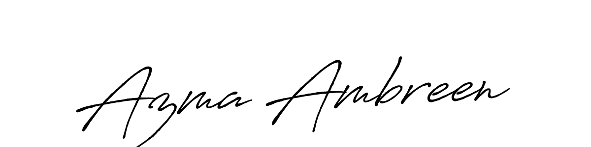 Use a signature maker to create a handwritten signature online. With this signature software, you can design (Antro_Vectra_Bolder) your own signature for name Azma Ambreen. Azma Ambreen signature style 7 images and pictures png