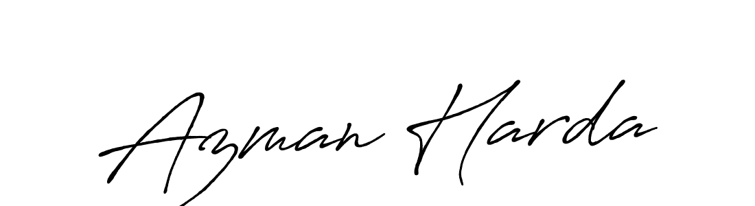 Azman Harda stylish signature style. Best Handwritten Sign (Antro_Vectra_Bolder) for my name. Handwritten Signature Collection Ideas for my name Azman Harda. Azman Harda signature style 7 images and pictures png