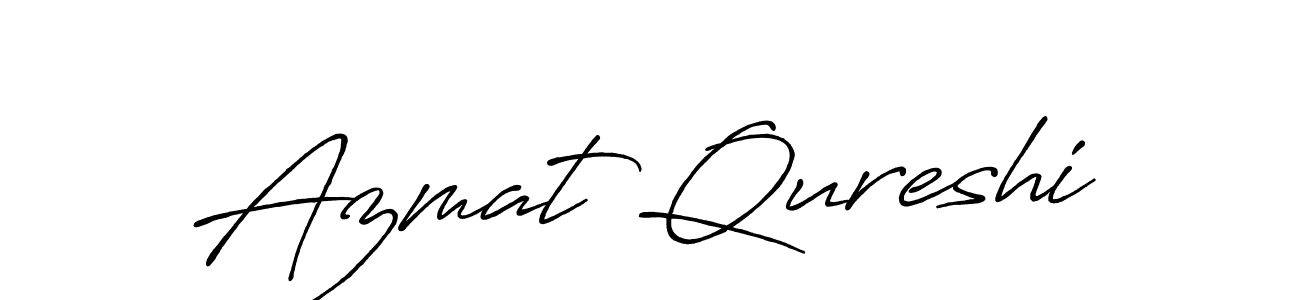 Azmat Qureshi stylish signature style. Best Handwritten Sign (Antro_Vectra_Bolder) for my name. Handwritten Signature Collection Ideas for my name Azmat Qureshi. Azmat Qureshi signature style 7 images and pictures png