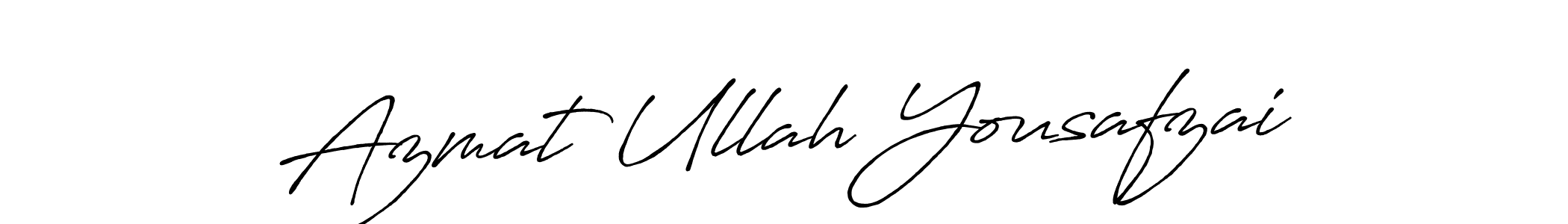 Create a beautiful signature design for name Azmat Ullah Yousafzai. With this signature (Antro_Vectra_Bolder) fonts, you can make a handwritten signature for free. Azmat Ullah Yousafzai signature style 7 images and pictures png