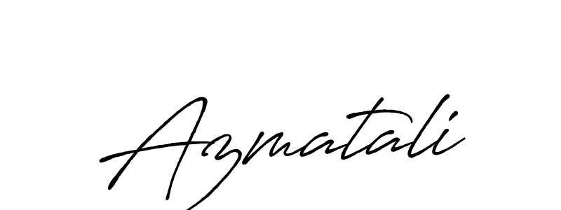 Create a beautiful signature design for name Azmatali. With this signature (Antro_Vectra_Bolder) fonts, you can make a handwritten signature for free. Azmatali signature style 7 images and pictures png