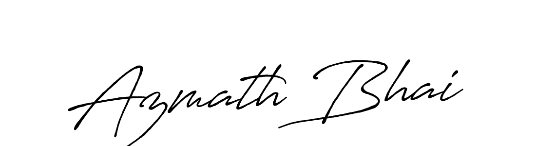Design your own signature with our free online signature maker. With this signature software, you can create a handwritten (Antro_Vectra_Bolder) signature for name Azmath Bhai. Azmath Bhai signature style 7 images and pictures png
