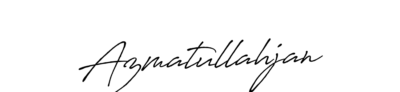 The best way (Antro_Vectra_Bolder) to make a short signature is to pick only two or three words in your name. The name Azmatullahjan include a total of six letters. For converting this name. Azmatullahjan signature style 7 images and pictures png