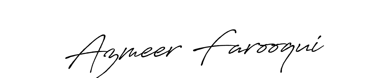 Azmeer Farooqui stylish signature style. Best Handwritten Sign (Antro_Vectra_Bolder) for my name. Handwritten Signature Collection Ideas for my name Azmeer Farooqui. Azmeer Farooqui signature style 7 images and pictures png