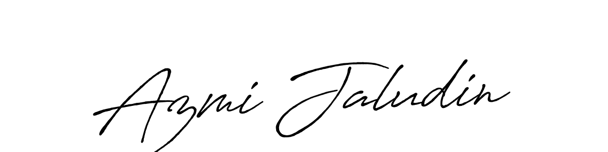 How to make Azmi Jaludin name signature. Use Antro_Vectra_Bolder style for creating short signs online. This is the latest handwritten sign. Azmi Jaludin signature style 7 images and pictures png