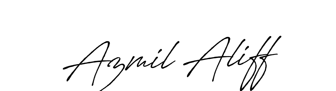 if you are searching for the best signature style for your name Azmil Aliff. so please give up your signature search. here we have designed multiple signature styles  using Antro_Vectra_Bolder. Azmil Aliff signature style 7 images and pictures png