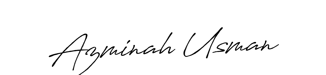 Azminah Usman stylish signature style. Best Handwritten Sign (Antro_Vectra_Bolder) for my name. Handwritten Signature Collection Ideas for my name Azminah Usman. Azminah Usman signature style 7 images and pictures png