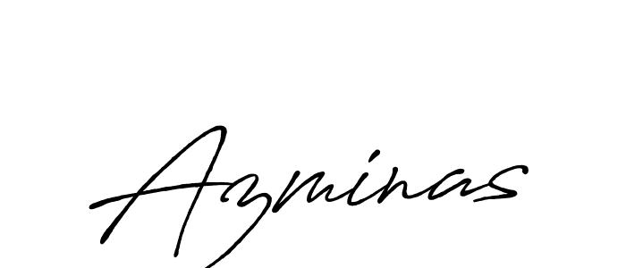 Design your own signature with our free online signature maker. With this signature software, you can create a handwritten (Antro_Vectra_Bolder) signature for name Azminas. Azminas signature style 7 images and pictures png