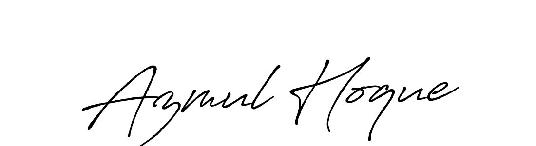 How to make Azmul Hoque name signature. Use Antro_Vectra_Bolder style for creating short signs online. This is the latest handwritten sign. Azmul Hoque signature style 7 images and pictures png