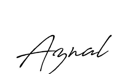 Use a signature maker to create a handwritten signature online. With this signature software, you can design (Antro_Vectra_Bolder) your own signature for name Aznal. Aznal signature style 7 images and pictures png