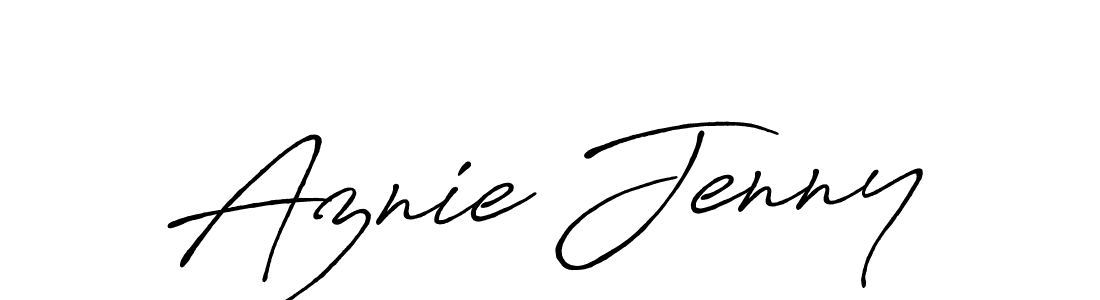 Once you've used our free online signature maker to create your best signature Antro_Vectra_Bolder style, it's time to enjoy all of the benefits that Aznie Jenny name signing documents. Aznie Jenny signature style 7 images and pictures png