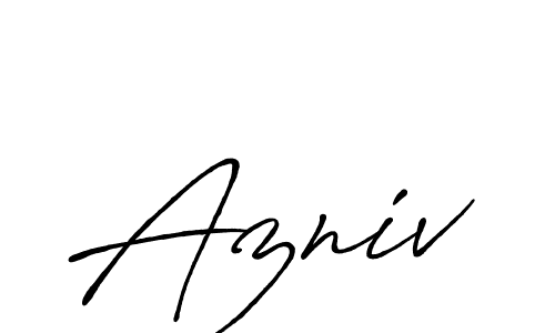 Design your own signature with our free online signature maker. With this signature software, you can create a handwritten (Antro_Vectra_Bolder) signature for name Azniv. Azniv signature style 7 images and pictures png