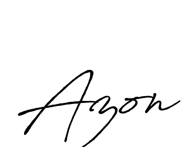Azon stylish signature style. Best Handwritten Sign (Antro_Vectra_Bolder) for my name. Handwritten Signature Collection Ideas for my name Azon. Azon signature style 7 images and pictures png