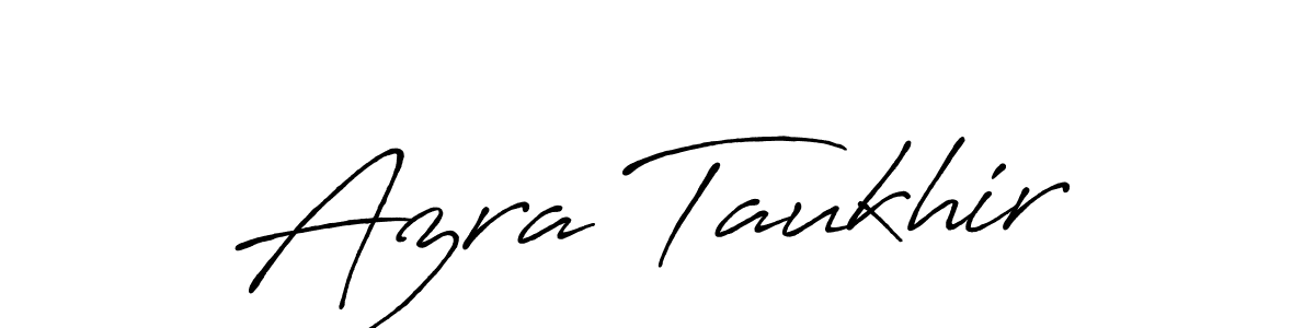 Make a short Azra Taukhir signature style. Manage your documents anywhere anytime using Antro_Vectra_Bolder. Create and add eSignatures, submit forms, share and send files easily. Azra Taukhir signature style 7 images and pictures png