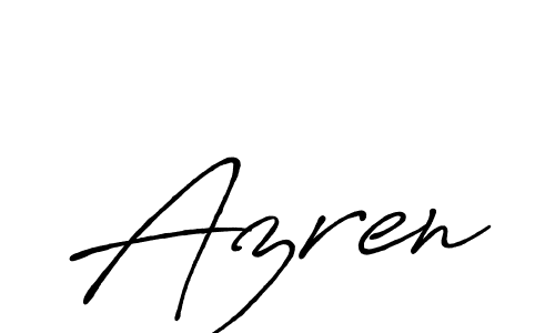 Use a signature maker to create a handwritten signature online. With this signature software, you can design (Antro_Vectra_Bolder) your own signature for name Azren. Azren signature style 7 images and pictures png