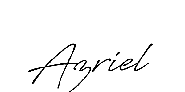 Azriel stylish signature style. Best Handwritten Sign (Antro_Vectra_Bolder) for my name. Handwritten Signature Collection Ideas for my name Azriel. Azriel signature style 7 images and pictures png