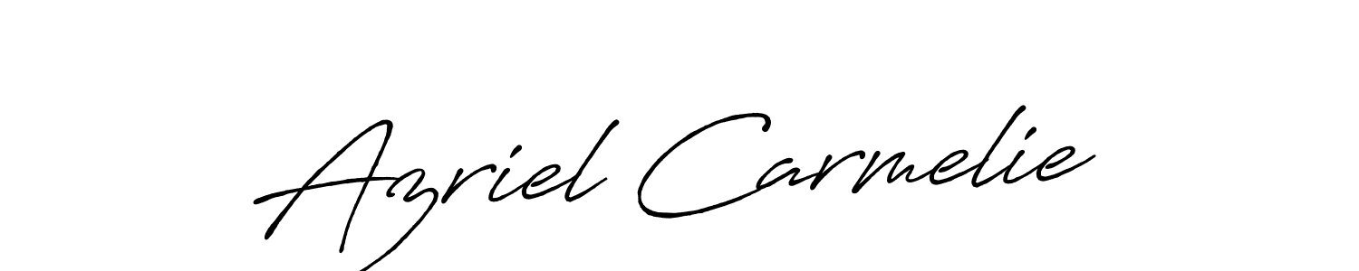 Design your own signature with our free online signature maker. With this signature software, you can create a handwritten (Antro_Vectra_Bolder) signature for name Azriel Carmelie. Azriel Carmelie signature style 7 images and pictures png