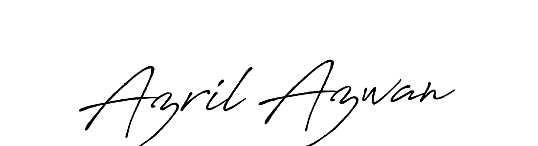 Create a beautiful signature design for name Azril Azwan. With this signature (Antro_Vectra_Bolder) fonts, you can make a handwritten signature for free. Azril Azwan signature style 7 images and pictures png