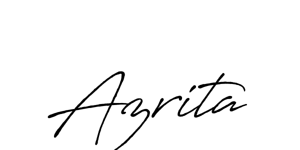 Create a beautiful signature design for name Azrita. With this signature (Antro_Vectra_Bolder) fonts, you can make a handwritten signature for free. Azrita signature style 7 images and pictures png