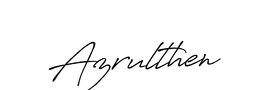 Make a beautiful signature design for name Azrulthen. With this signature (Antro_Vectra_Bolder) style, you can create a handwritten signature for free. Azrulthen signature style 7 images and pictures png
