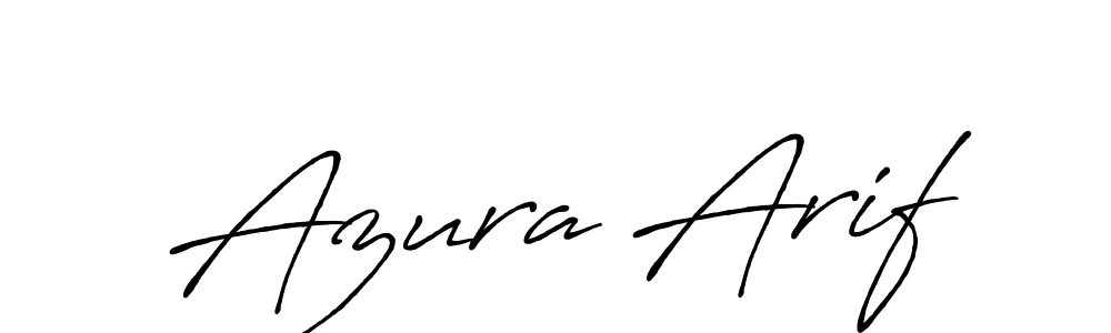 Also we have Azura Arif name is the best signature style. Create professional handwritten signature collection using Antro_Vectra_Bolder autograph style. Azura Arif signature style 7 images and pictures png