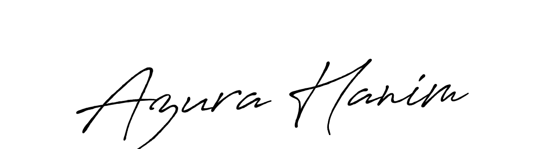 How to make Azura Hanim name signature. Use Antro_Vectra_Bolder style for creating short signs online. This is the latest handwritten sign. Azura Hanim signature style 7 images and pictures png