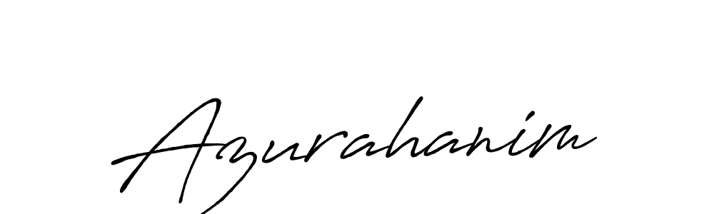 Make a beautiful signature design for name Azurahanim. With this signature (Antro_Vectra_Bolder) style, you can create a handwritten signature for free. Azurahanim signature style 7 images and pictures png