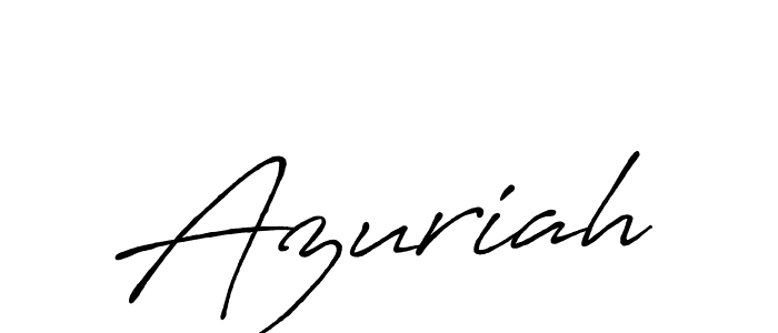 How to make Azuriah name signature. Use Antro_Vectra_Bolder style for creating short signs online. This is the latest handwritten sign. Azuriah signature style 7 images and pictures png