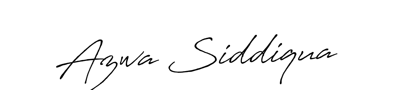 How to make Azwa Siddiqua name signature. Use Antro_Vectra_Bolder style for creating short signs online. This is the latest handwritten sign. Azwa Siddiqua signature style 7 images and pictures png
