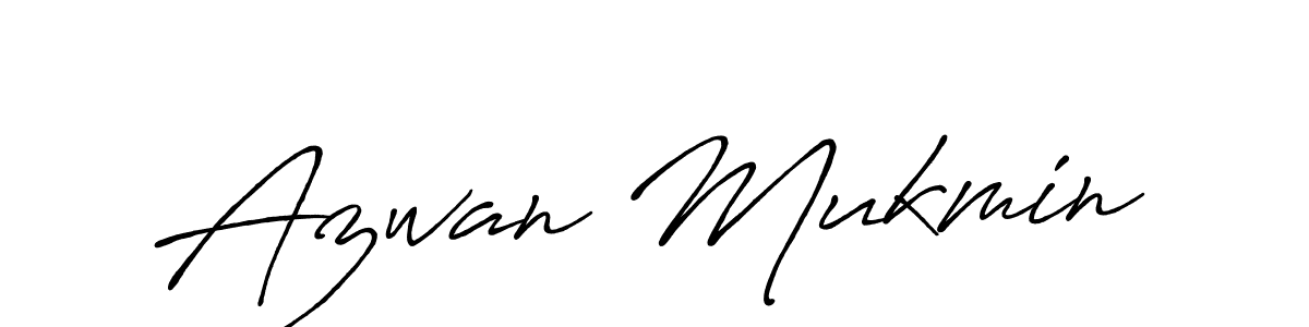 Design your own signature with our free online signature maker. With this signature software, you can create a handwritten (Antro_Vectra_Bolder) signature for name Azwan Mukmin. Azwan Mukmin signature style 7 images and pictures png