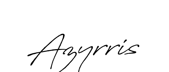 Use a signature maker to create a handwritten signature online. With this signature software, you can design (Antro_Vectra_Bolder) your own signature for name Azyrris. Azyrris signature style 7 images and pictures png