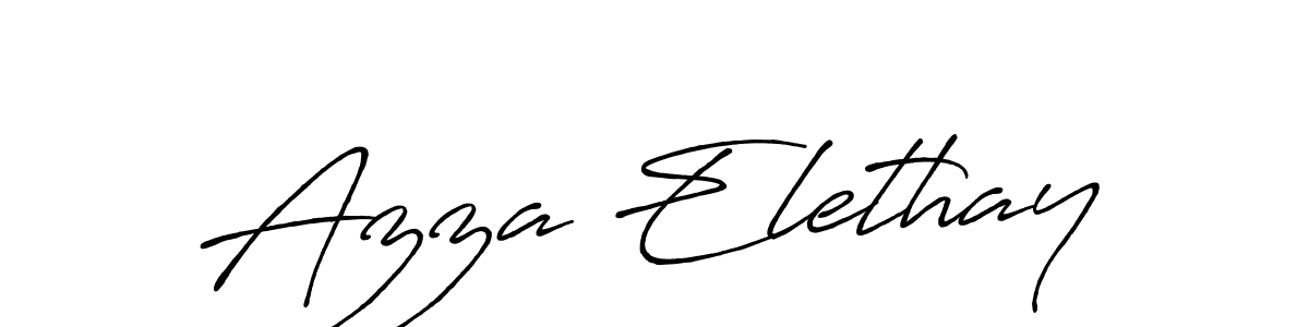 Azza Elethay stylish signature style. Best Handwritten Sign (Antro_Vectra_Bolder) for my name. Handwritten Signature Collection Ideas for my name Azza Elethay. Azza Elethay signature style 7 images and pictures png