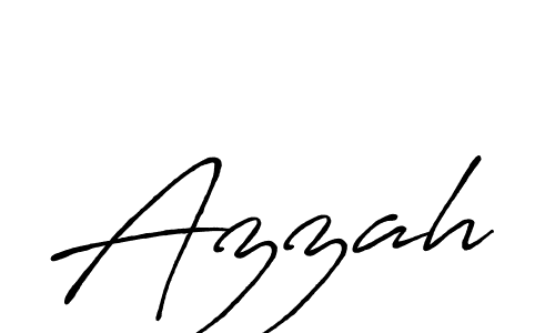 Design your own signature with our free online signature maker. With this signature software, you can create a handwritten (Antro_Vectra_Bolder) signature for name Azzah. Azzah signature style 7 images and pictures png