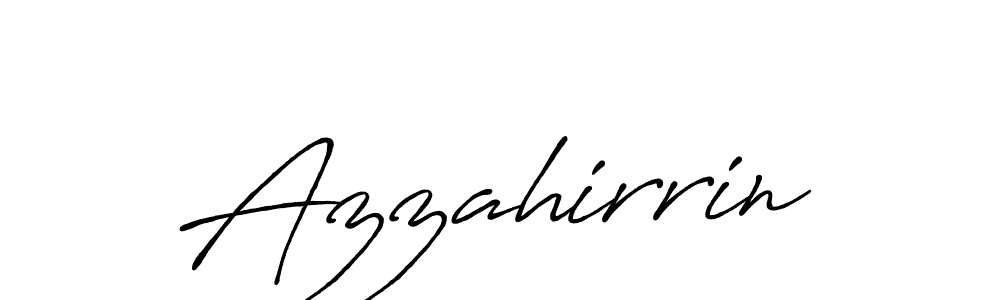 Use a signature maker to create a handwritten signature online. With this signature software, you can design (Antro_Vectra_Bolder) your own signature for name Azzahirrin. Azzahirrin signature style 7 images and pictures png