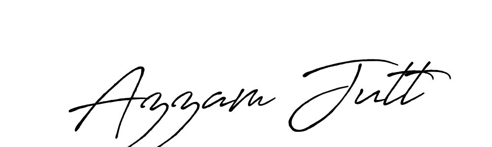 Make a beautiful signature design for name Azzam Jutt. With this signature (Antro_Vectra_Bolder) style, you can create a handwritten signature for free. Azzam Jutt signature style 7 images and pictures png
