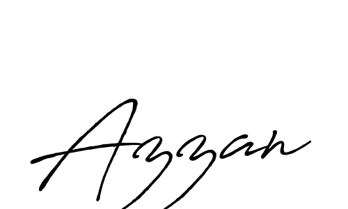 Use a signature maker to create a handwritten signature online. With this signature software, you can design (Antro_Vectra_Bolder) your own signature for name Azzan. Azzan signature style 7 images and pictures png