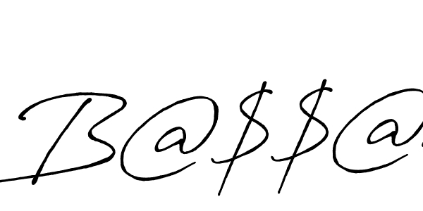 The best way (Antro_Vectra_Bolder) to make a short signature is to pick only two or three words in your name. The name B@$$@m include a total of six letters. For converting this name. B@$$@m signature style 7 images and pictures png