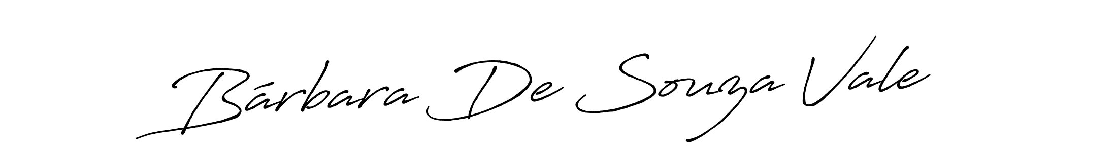 Make a beautiful signature design for name Bárbara De Souza Vale. With this signature (Antro_Vectra_Bolder) style, you can create a handwritten signature for free. Bárbara De Souza Vale signature style 7 images and pictures png