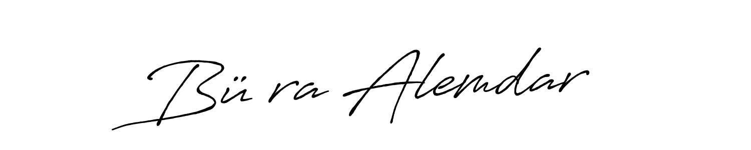 Create a beautiful signature design for name Büşra Alemdar. With this signature (Antro_Vectra_Bolder) fonts, you can make a handwritten signature for free. Büşra Alemdar signature style 7 images and pictures png