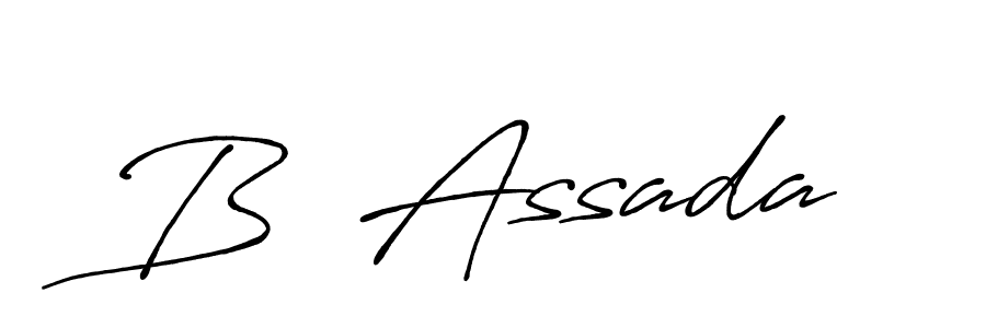 How to make B  Assada signature? Antro_Vectra_Bolder is a professional autograph style. Create handwritten signature for B  Assada name. B  Assada signature style 7 images and pictures png