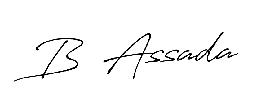 Design your own signature with our free online signature maker. With this signature software, you can create a handwritten (Antro_Vectra_Bolder) signature for name B  Assada. B  Assada signature style 7 images and pictures png