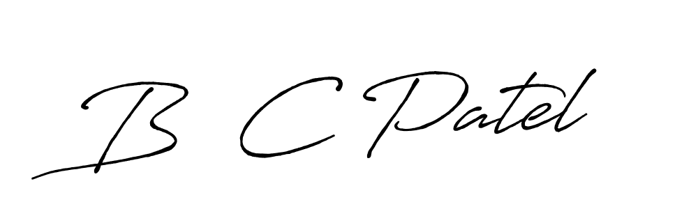 Use a signature maker to create a handwritten signature online. With this signature software, you can design (Antro_Vectra_Bolder) your own signature for name B  C Patel. B  C Patel signature style 7 images and pictures png