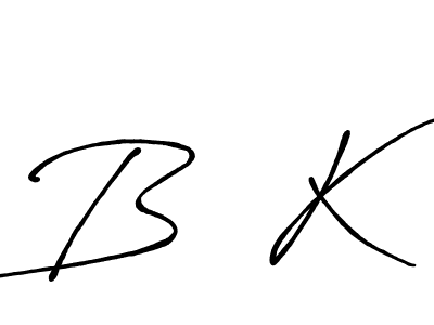 How to make B  K name signature. Use Antro_Vectra_Bolder style for creating short signs online. This is the latest handwritten sign. B  K signature style 7 images and pictures png