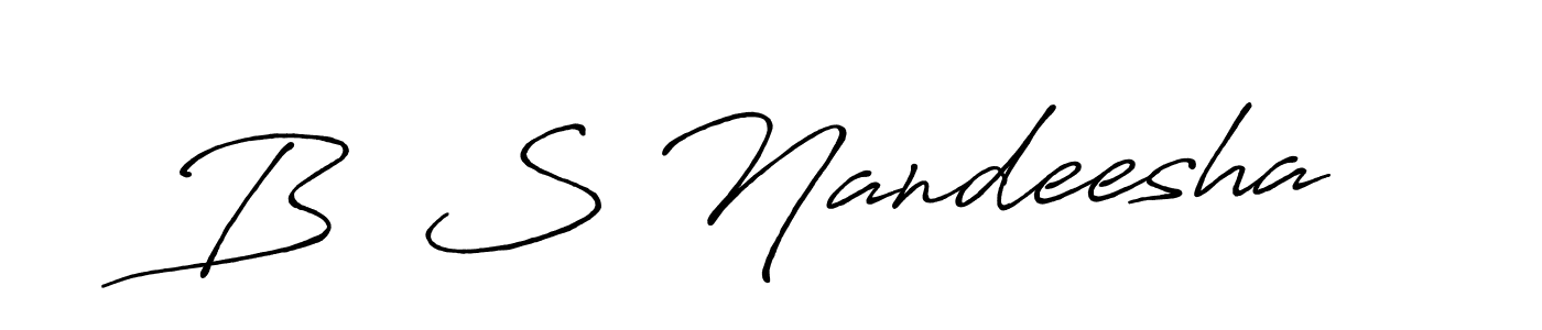 B  S Nandeesha stylish signature style. Best Handwritten Sign (Antro_Vectra_Bolder) for my name. Handwritten Signature Collection Ideas for my name B  S Nandeesha. B  S Nandeesha signature style 7 images and pictures png