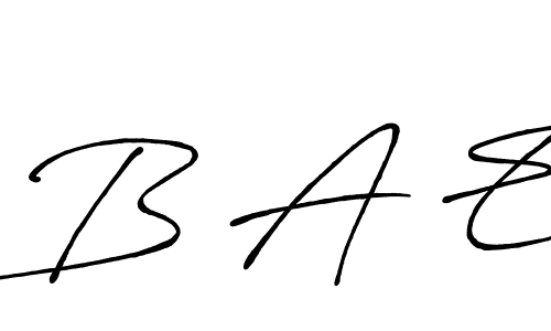 Use a signature maker to create a handwritten signature online. With this signature software, you can design (Antro_Vectra_Bolder) your own signature for name B A E. B A E signature style 7 images and pictures png