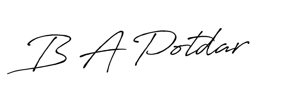 Make a beautiful signature design for name B A Potdar. Use this online signature maker to create a handwritten signature for free. B A Potdar signature style 7 images and pictures png